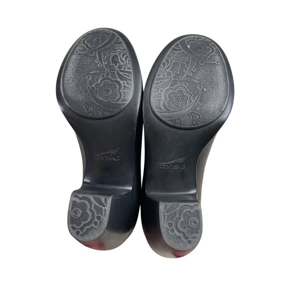 Dansko Women's 39 Bennett Leather Mary Jane Slip On Comfort Pump Black - Picture 6 of 7